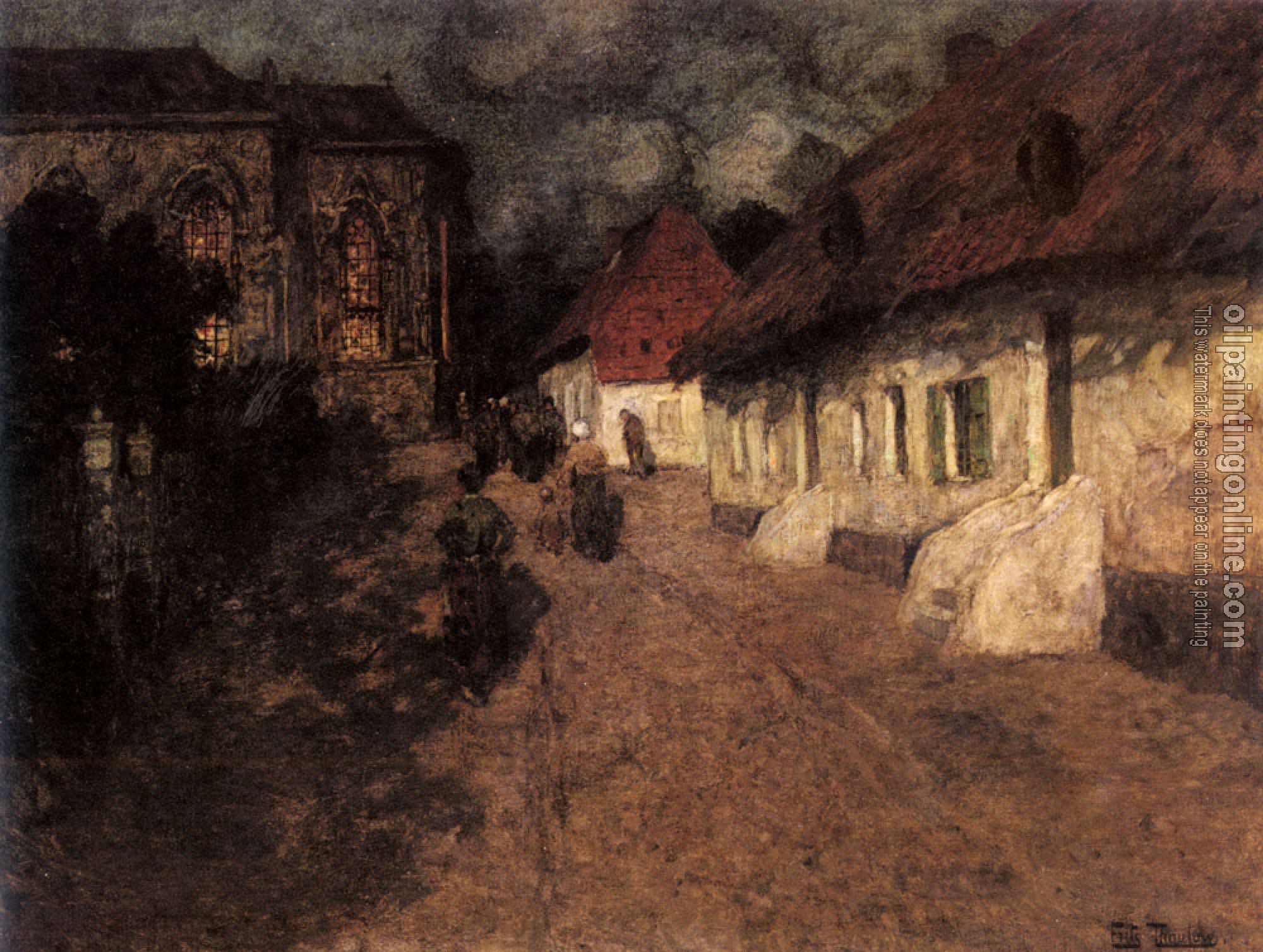 Thaulow, Frits - Midnight Mass